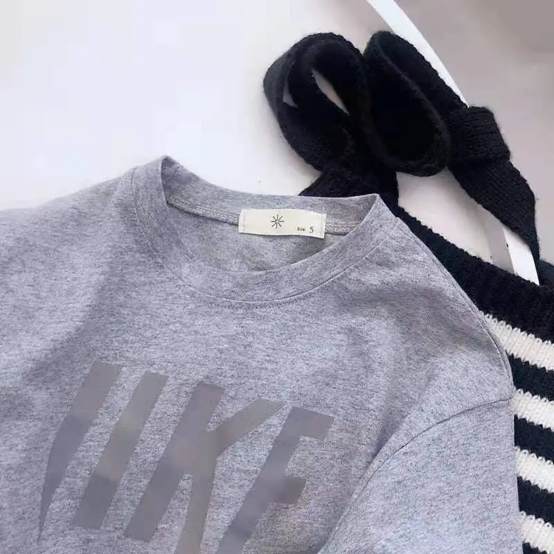 Boys T-shirt White Nike Like Print Short Sleeve — feature 13