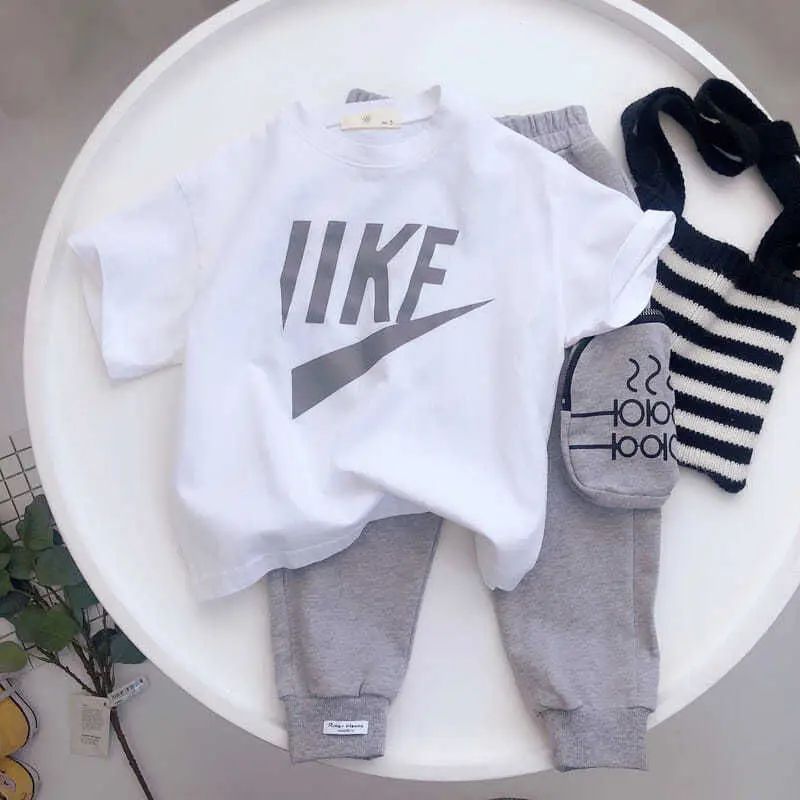 Boys T-shirt White Nike Like Print Short Sleeve — feature 15