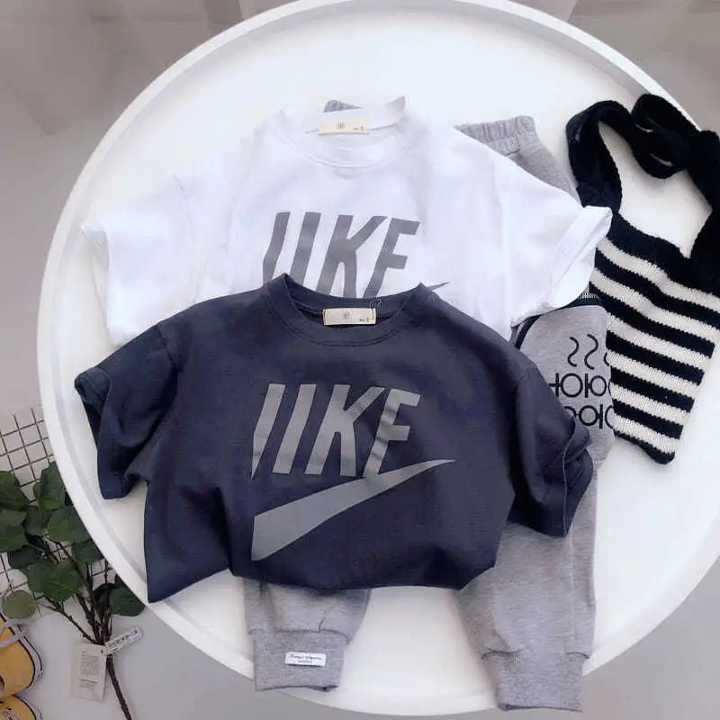Boys T-shirt White Nike Like Print Short Sleeve — feature 20