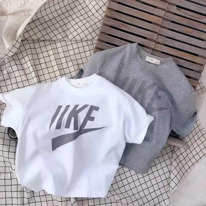Boys T-shirt White Nike Like Print Short Sleeve — feature 7