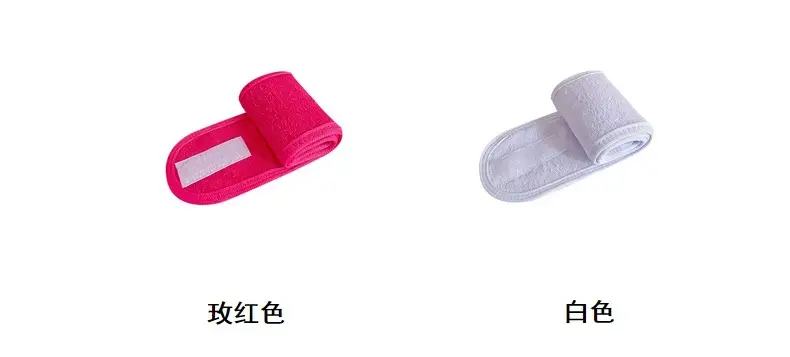 Black Velcro Headband for Women Face Wash Sports Sweat Absorbent — feature 15