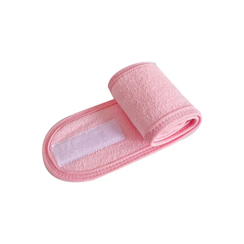 Black Velcro Headband for Women Face Wash Sports Sweat Absorbent - Image 3
