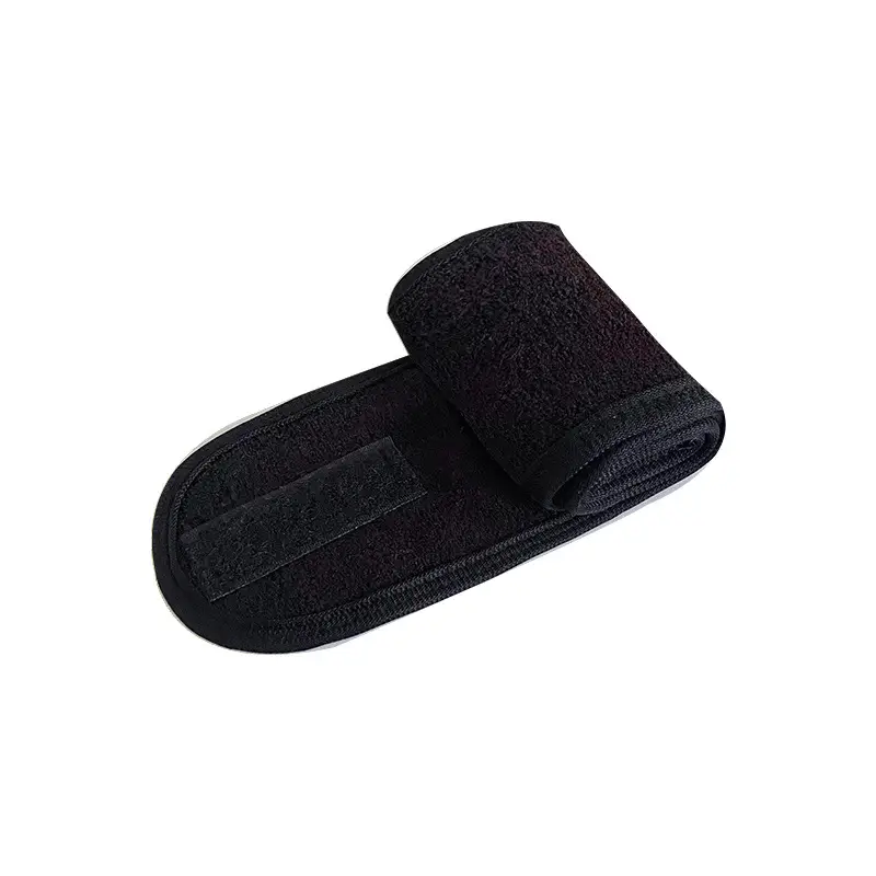 Black Velcro Headband for Women Face Wash Sports Sweat Absorbent - Image 4