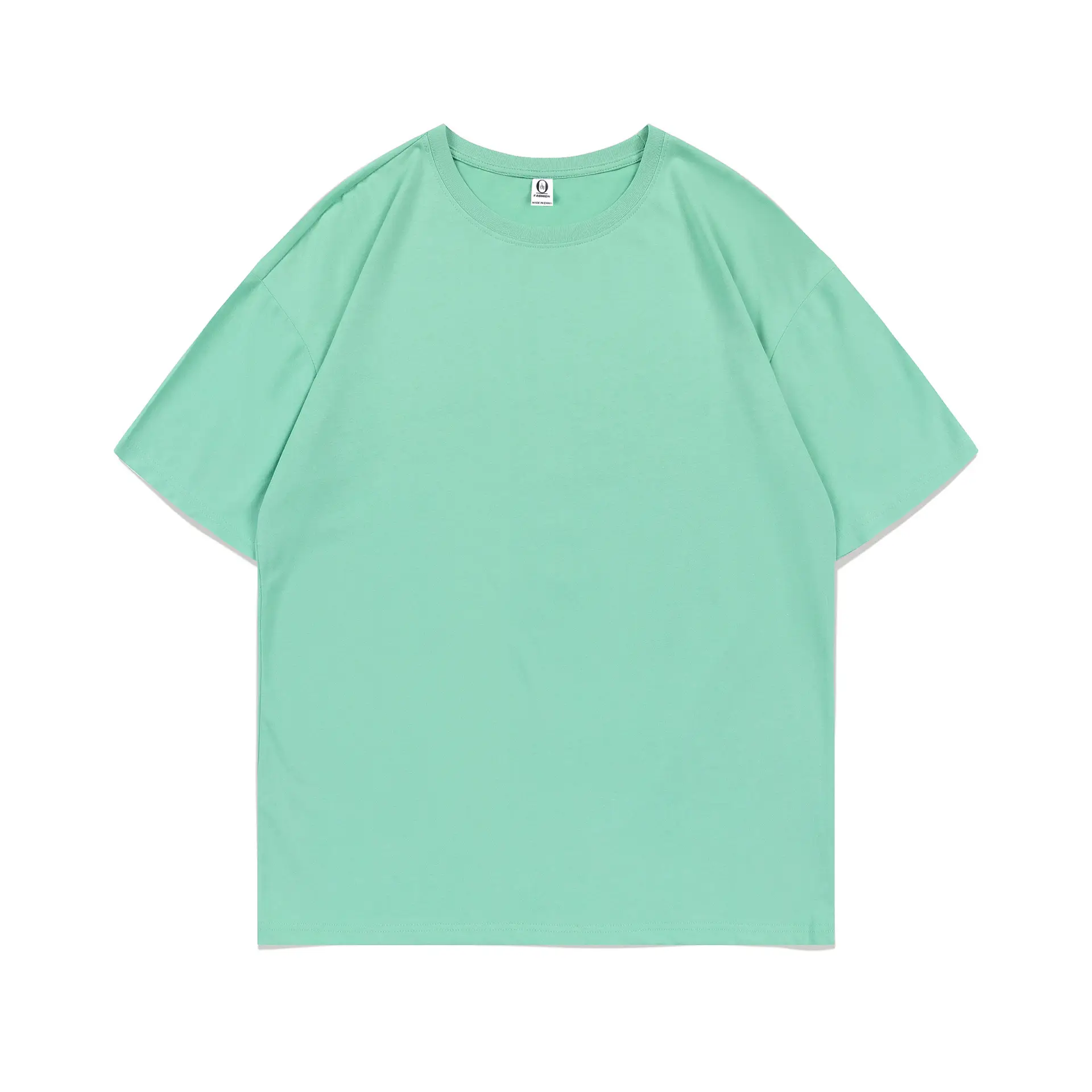 240g Xinjiang Cotton Long-staple T-shirt Mint Green - Image 27