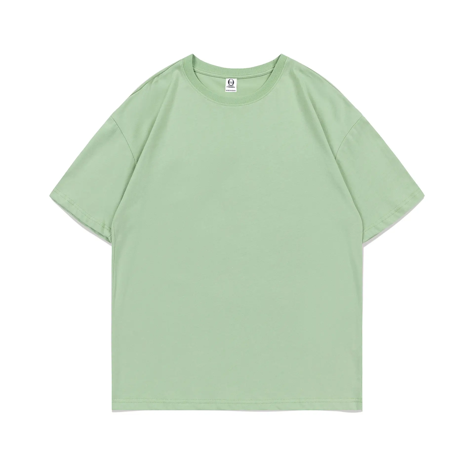 240g Xinjiang Cotton Long-staple T-shirt Mint Green - Image 2