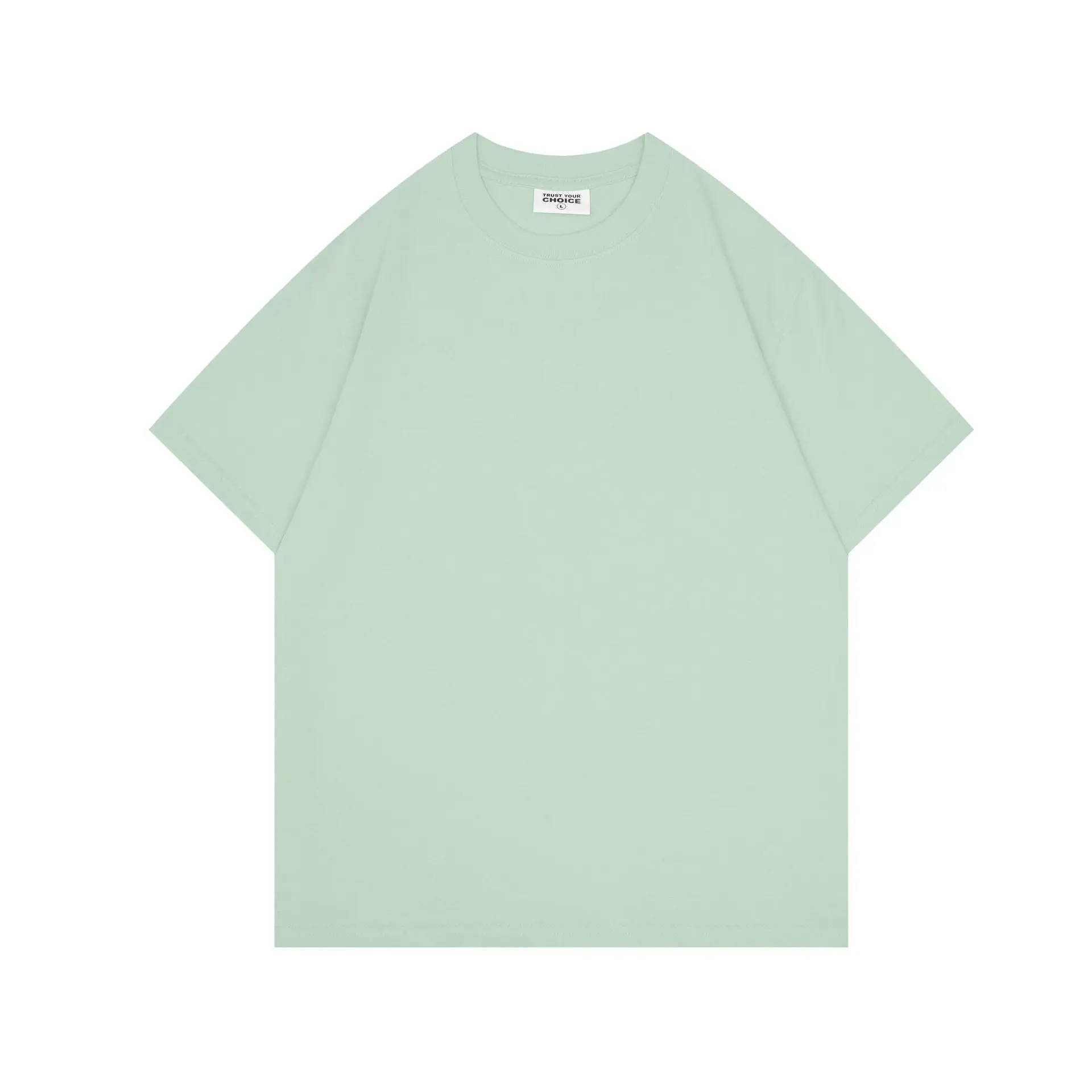 240g Xinjiang Cotton Long-staple T-shirt Mint Green - Image 13