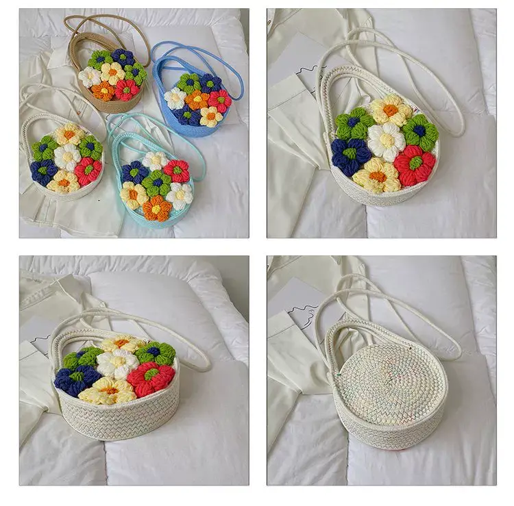 Women's Flower Embroidered Cotton Rope Bag — feature 15