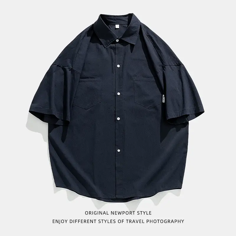 Han Road Men's Black Short Sleeve Button Shirt - Image 8