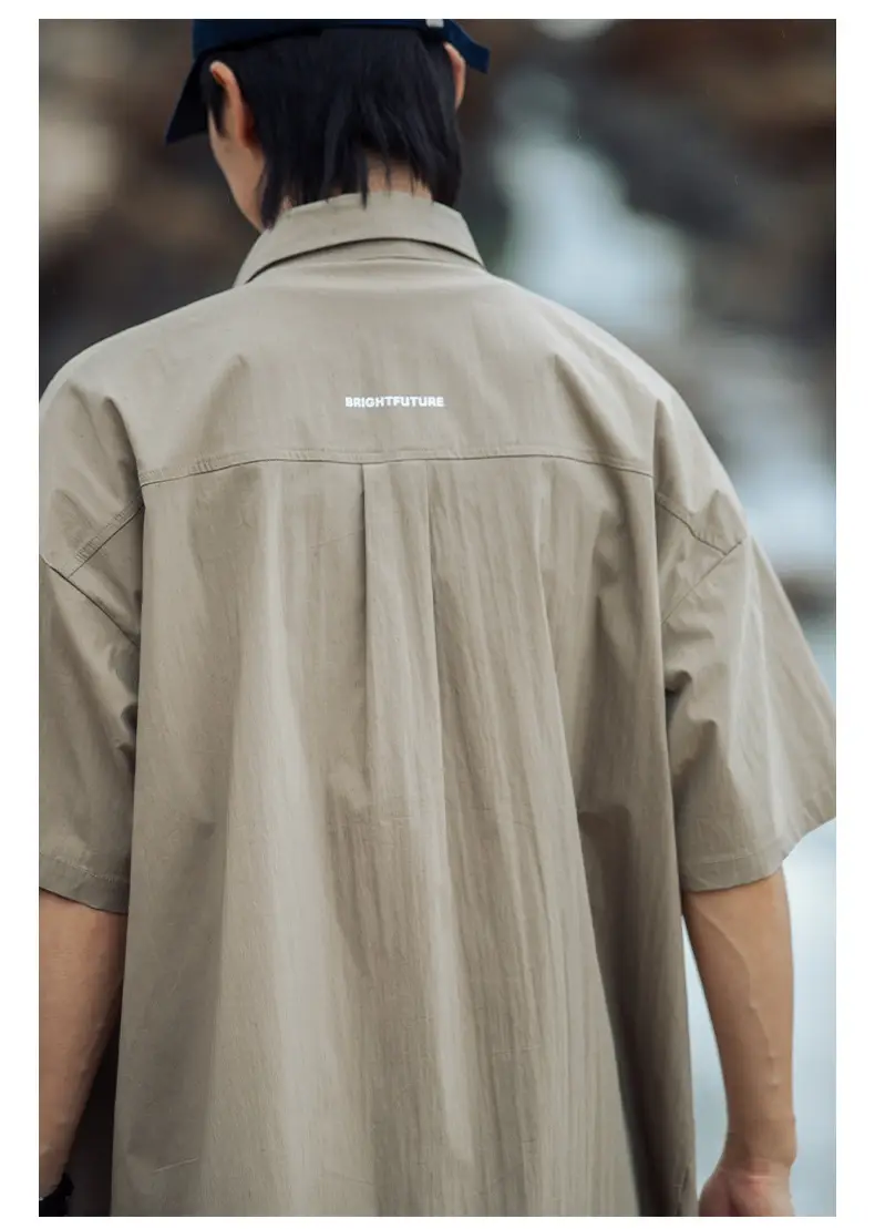 Han Road Men's Black Short Sleeve Button Shirt — feature 12