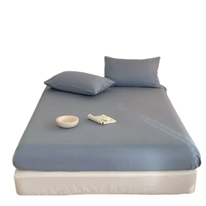 Pure Cotton Washed Cotton Bed Cover Single Piece All-inclusive Pure Cotton Bed Cover Simmons Mattress Protective Cover Dust Cover Bed Sheet Solid Color