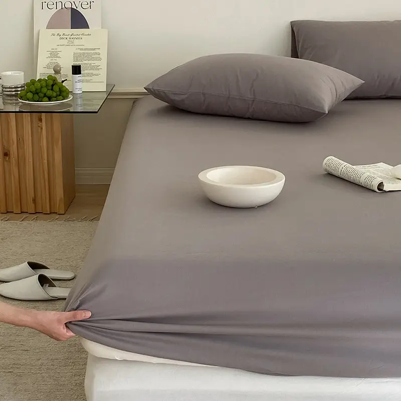 Pure Cotton Washed Cotton Bed Cover Single Piece All-inclusive Pure Cotton Bed Cover Simmons Mattress Protective Cover Dust Cover Bed Sheet Solid Color