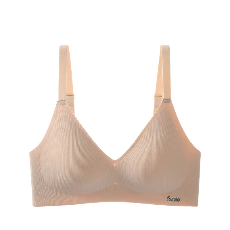 Seamless Naked Underwear Women's Jelly Soft Support Auxilary Breast Anti-sagging Adjustable Ultra-soft Thin Bra without Steel Ring