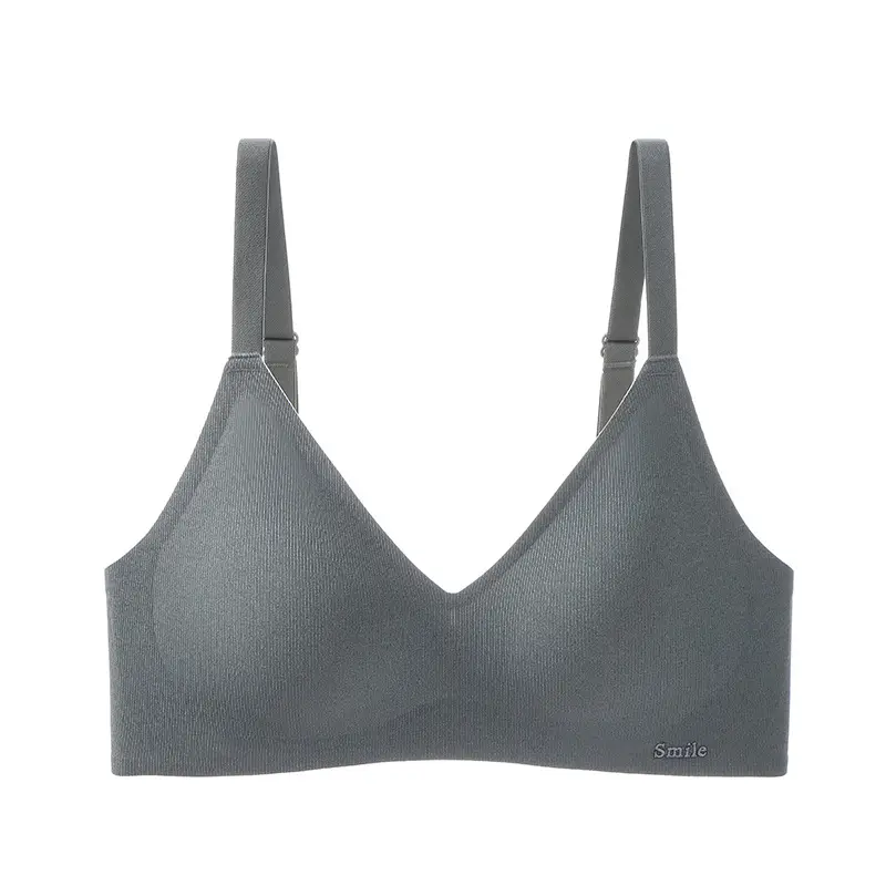 Seamless Naked Underwear Women's Jelly Soft Support Auxilary Breast Anti-sagging Adjustable Ultra-soft Thin Bra without Steel Ring