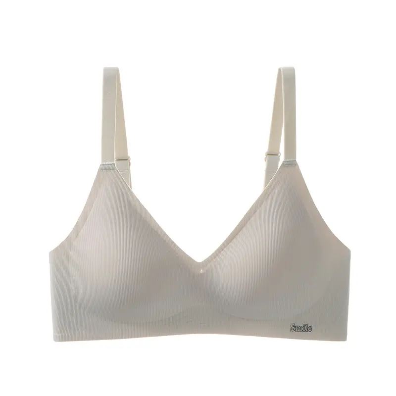 Seamless Naked Underwear Women's Jelly Soft Support Auxilary Breast Anti-sagging Adjustable Ultra-soft Thin Bra without Steel Ring