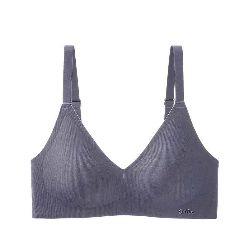 Seamless Naked Underwear Women's Jelly Soft Support Auxilary Breast Anti-sagging Adjustable Ultra-soft Thin Bra without Steel Ring