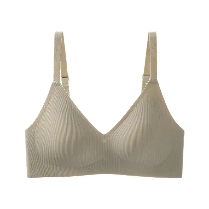 Seamless Naked Underwear Women's Jelly Soft Support Auxilary Breast Anti-sagging Adjustable Ultra-soft Thin Bra without Steel Ring