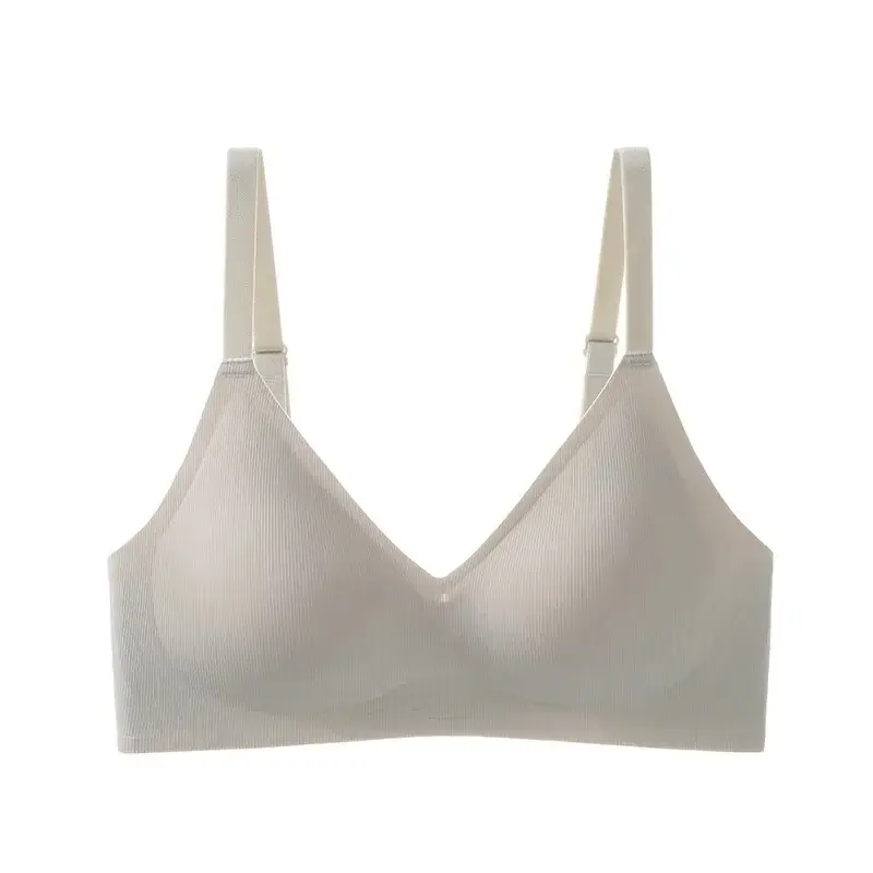 Seamless Naked Underwear Women's Jelly Soft Support Auxilary Breast Anti-sagging Adjustable Ultra-soft Thin Bra without Steel Ring