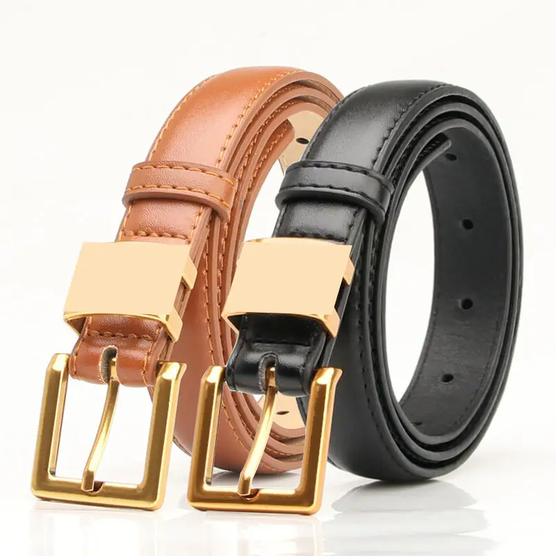 Women Retro Alloy Belt with Gold Buckle & Multiple Colors - Image 6