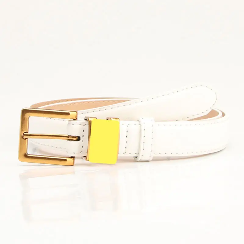 Women Retro Alloy Belt with Gold Buckle & Multiple Colors
