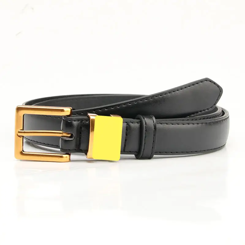 Women Retro Alloy Belt with Gold Buckle & Multiple Colors - Image 2