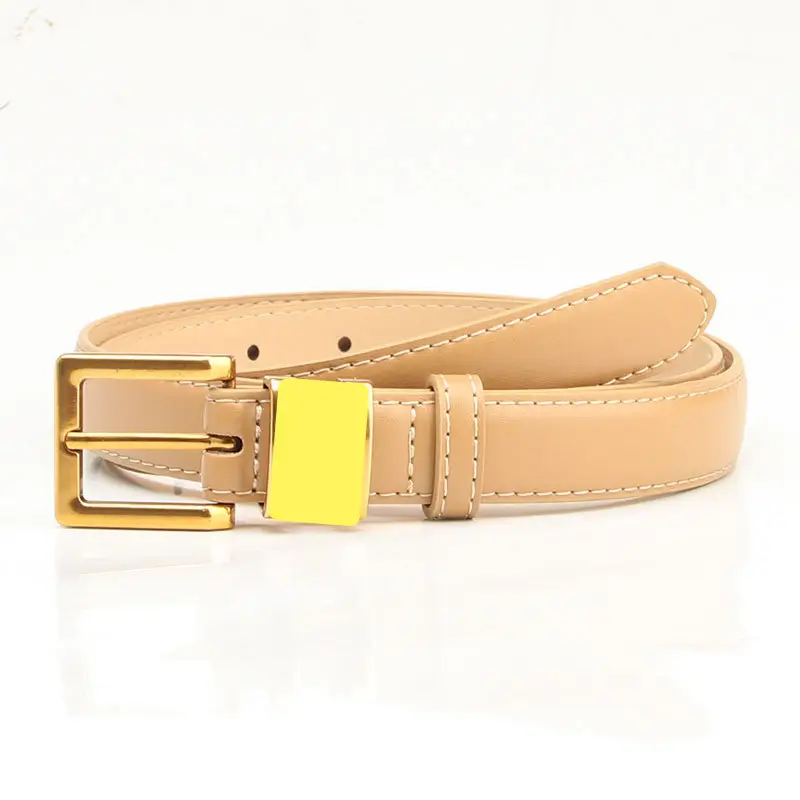 Women Retro Alloy Belt with Gold Buckle & Multiple Colors - Image 3