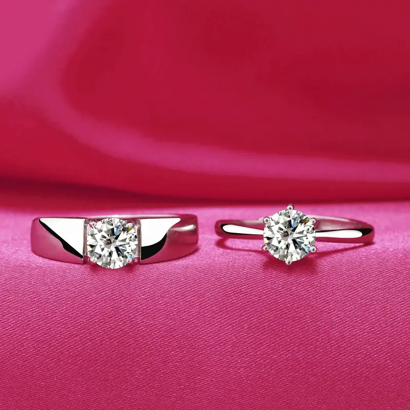 Clearance Genuine Moissanite Single Diamond Ring 6 Claws - Image 20
