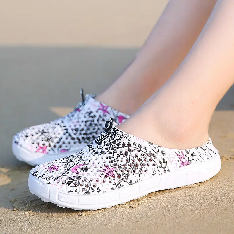 Pink Glitter Women's Clogs Outdoor Slippers Lightweight Non-Slip