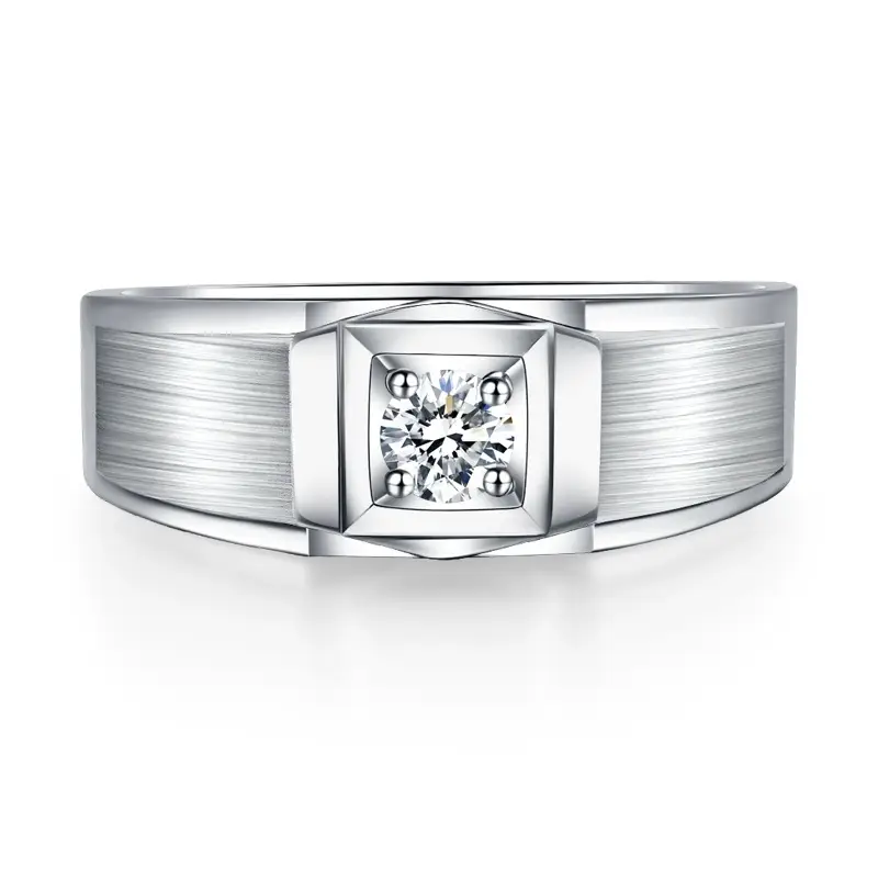 Men's Moissanite Ring Clearance Gift Wedding Platinum