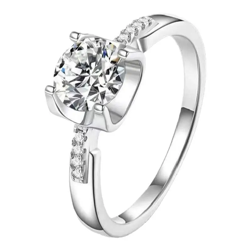 Clearance Mosan Diamond Ring Female 1-2 Karat Platinum PT950 - Image 21