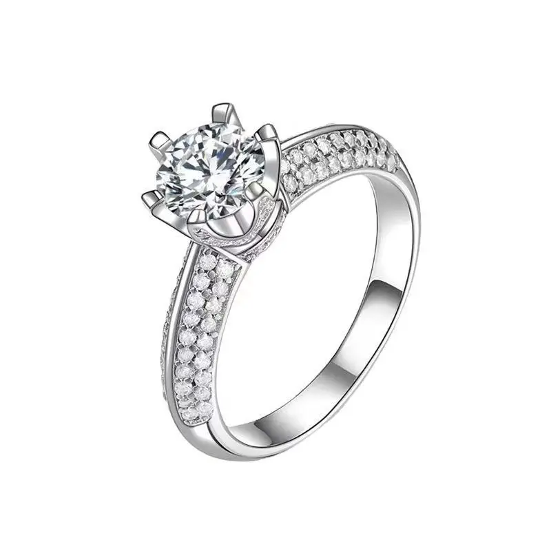 Clearance Mosan Diamond Ring Female 1-2 Karat Platinum PT950 - Image 16