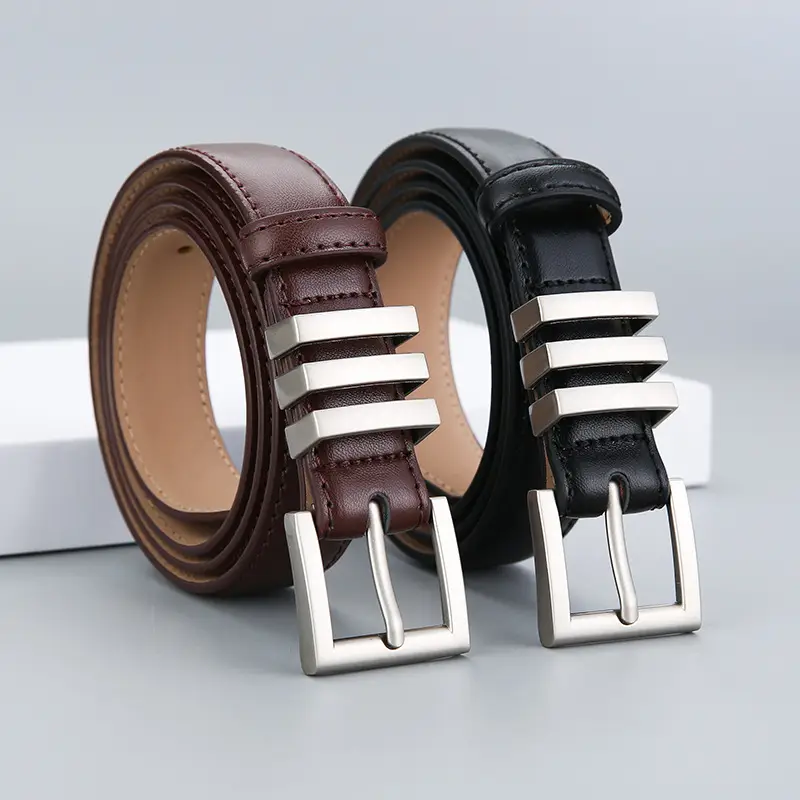 Women Genuine Leather Belt with Retro Buckle - Image 8