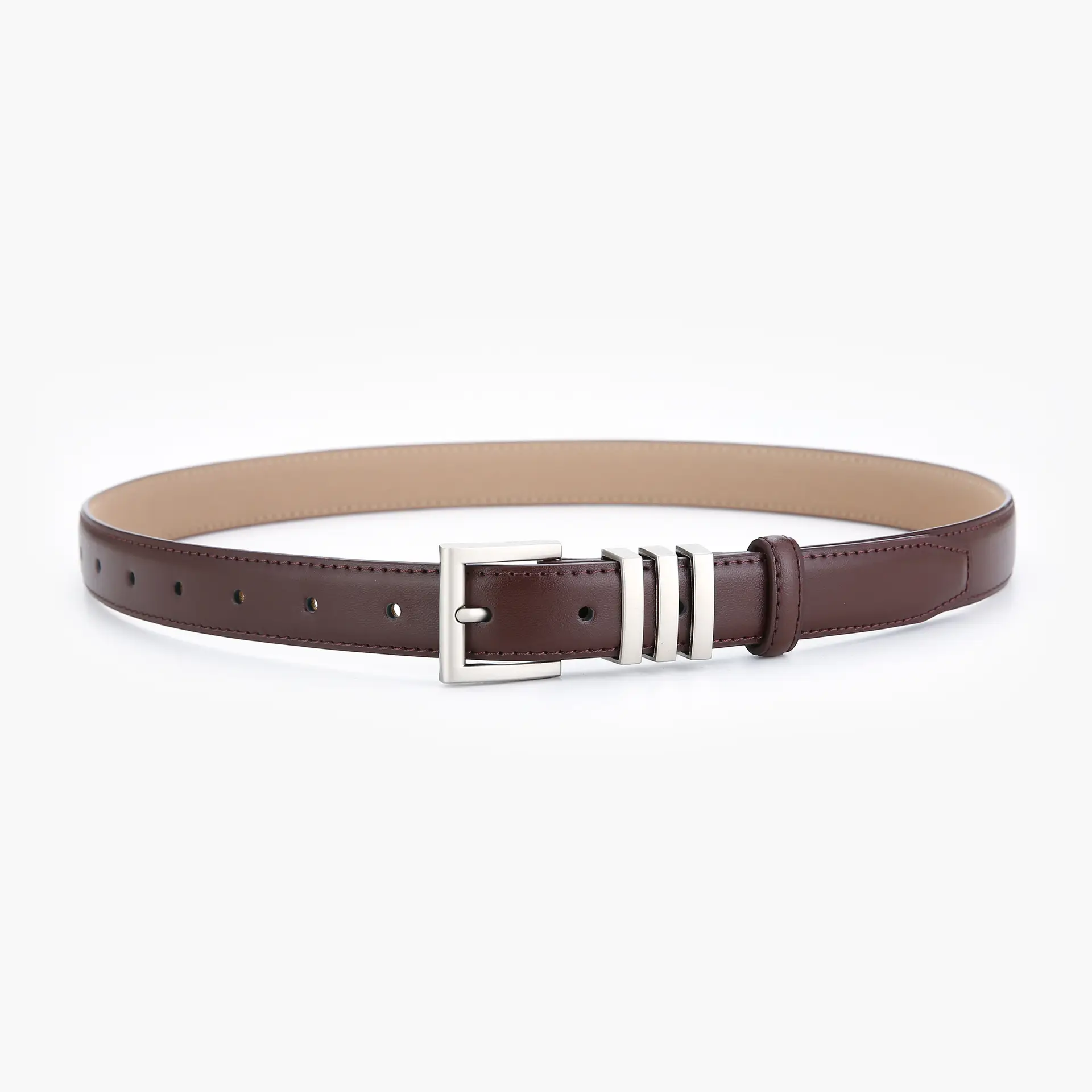 Women Genuine Leather Belt with Retro Buckle - Image 11