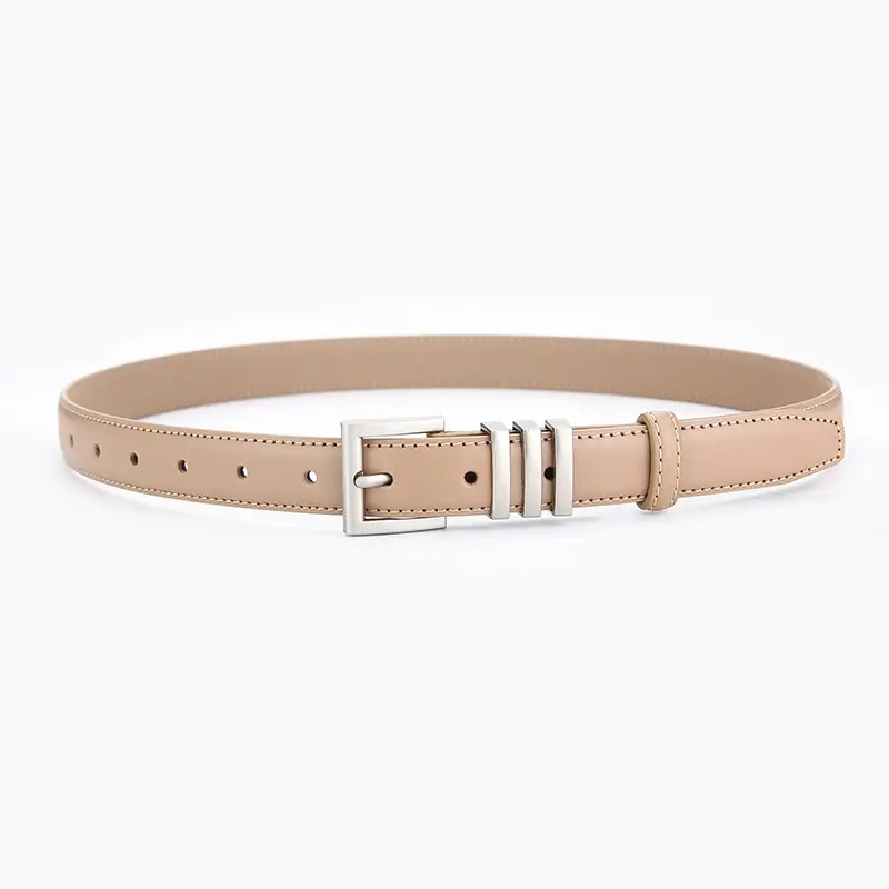 Women Genuine Leather Belt with Retro Buckle - Image 2