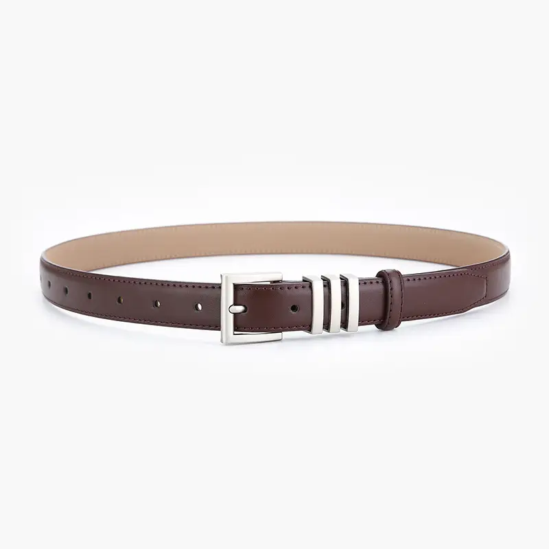 Women Genuine Leather Belt with Retro Buckle - Image 6
