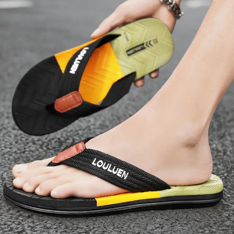 2022 Green Korean Beach Flip Flops Sandals