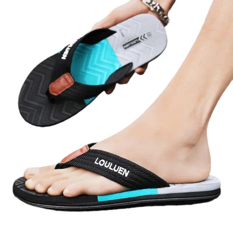 2022 Green Korean Beach Flip Flops Sandals