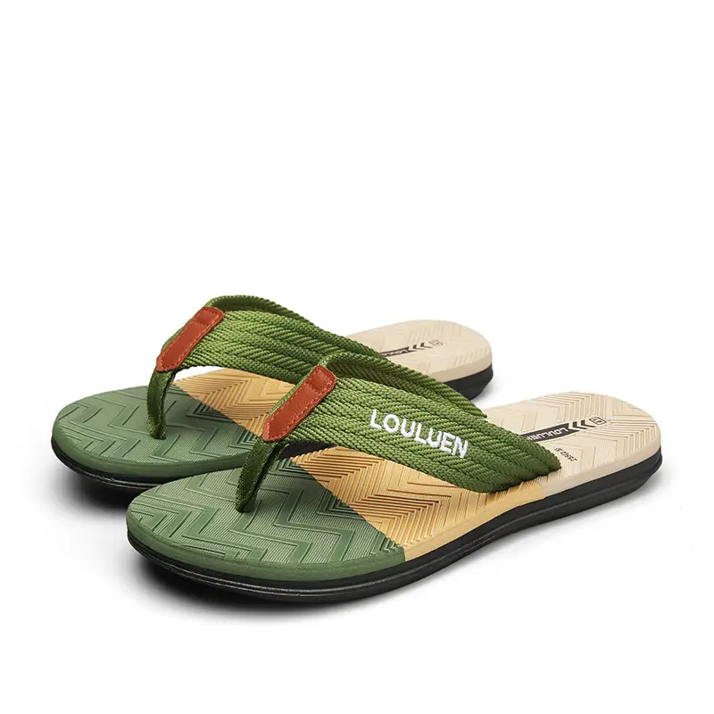 2022 Green Korean Beach Flip Flops Sandals