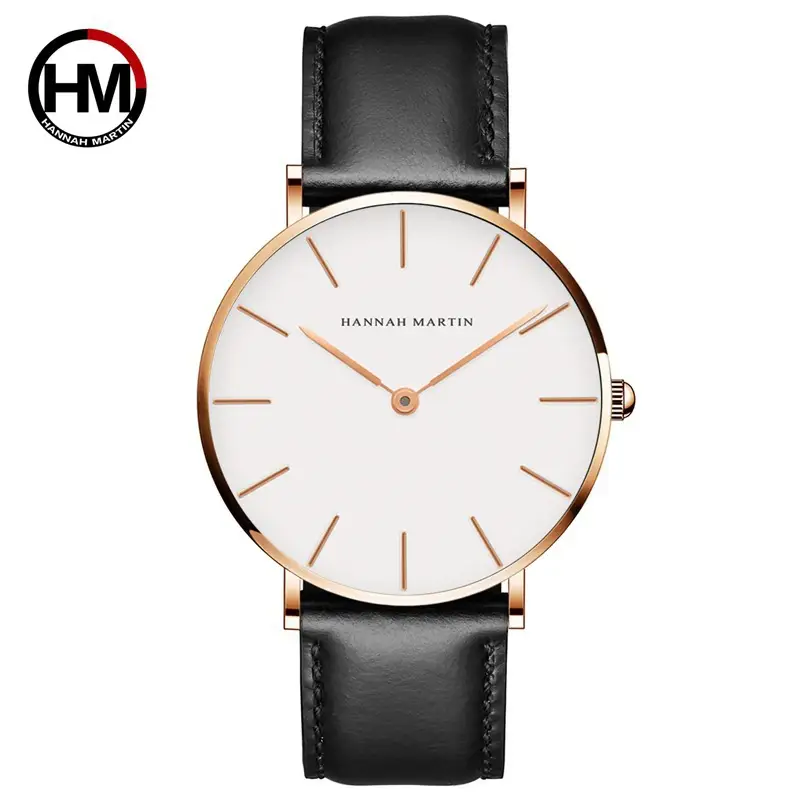 CB01FH Rose Gold Shell Black Belt