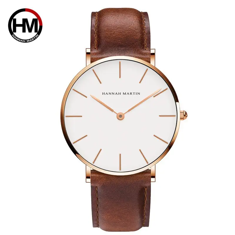 CB01FK rose gold shell Brown Band