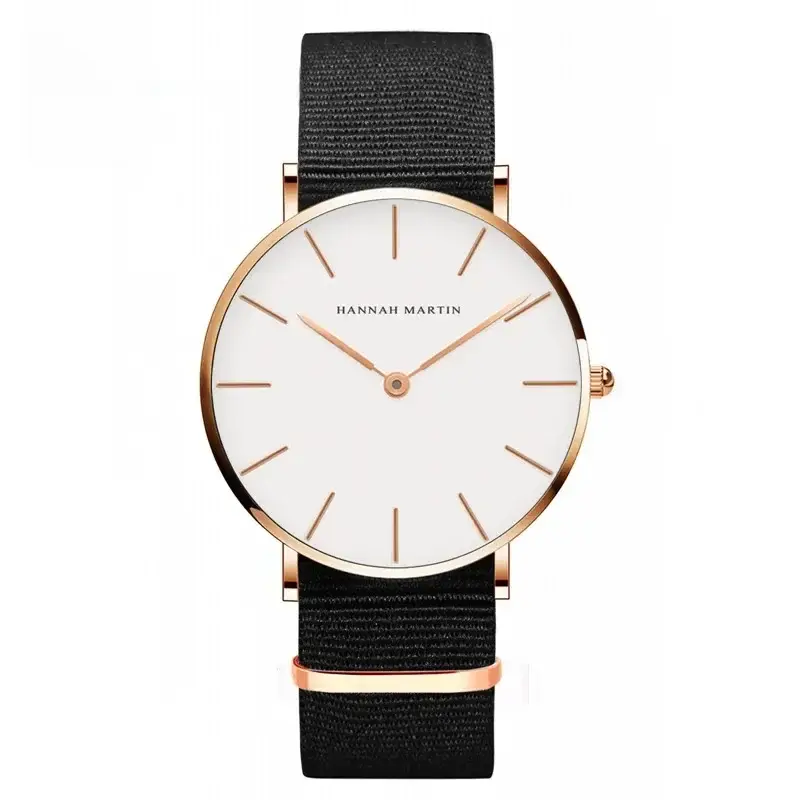 Men's European Watch Black Strap Quartz Movement - Image 5