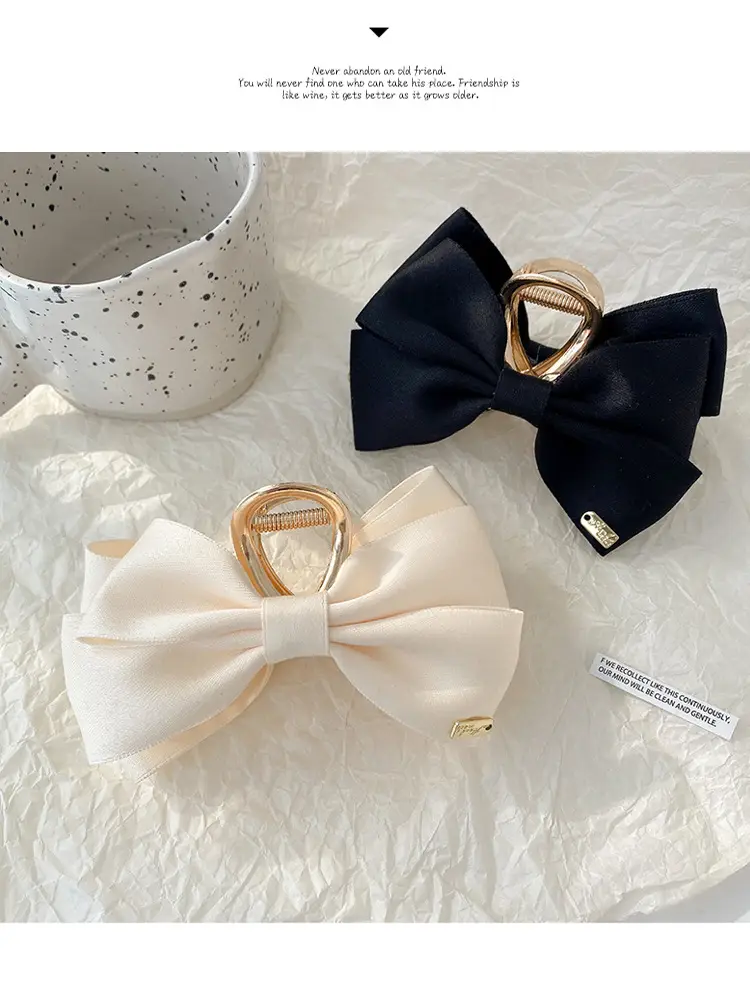White Deer Bow Hair Clip for Women Autumn Winter — feature 13