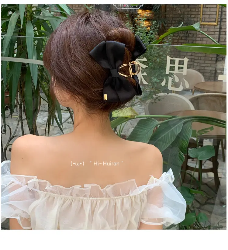 White Deer Bow Hair Clip for Women Autumn Winter — feature 4