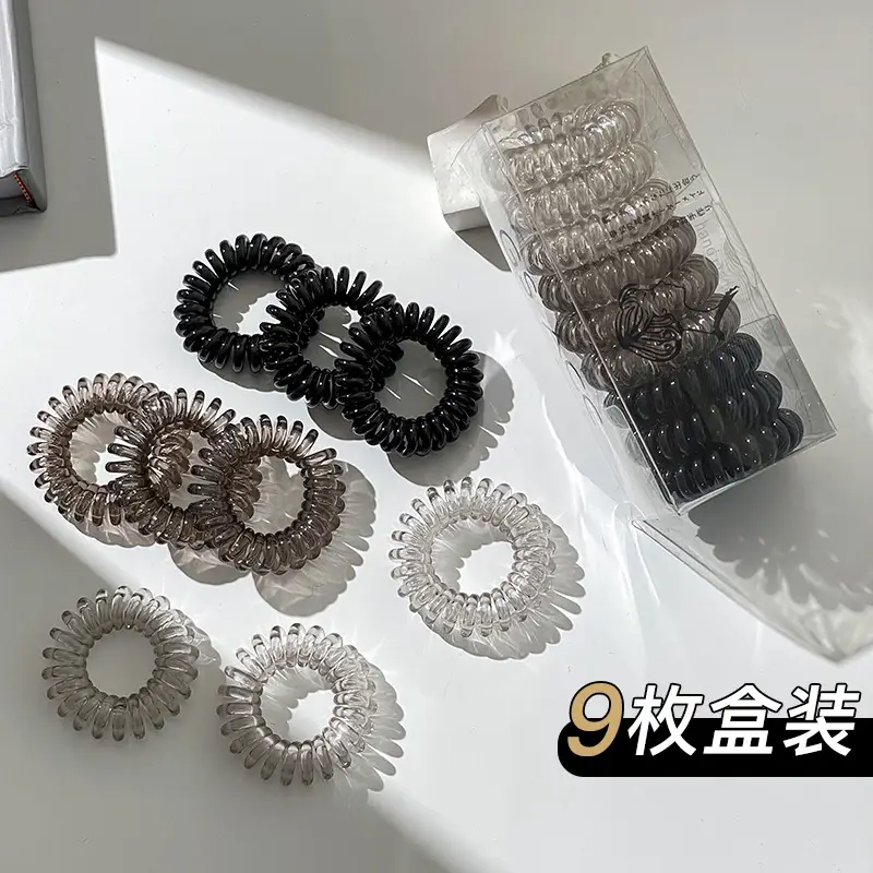 Black Hair Rope for Women - 1 Pc Small Fresh Hair Ring