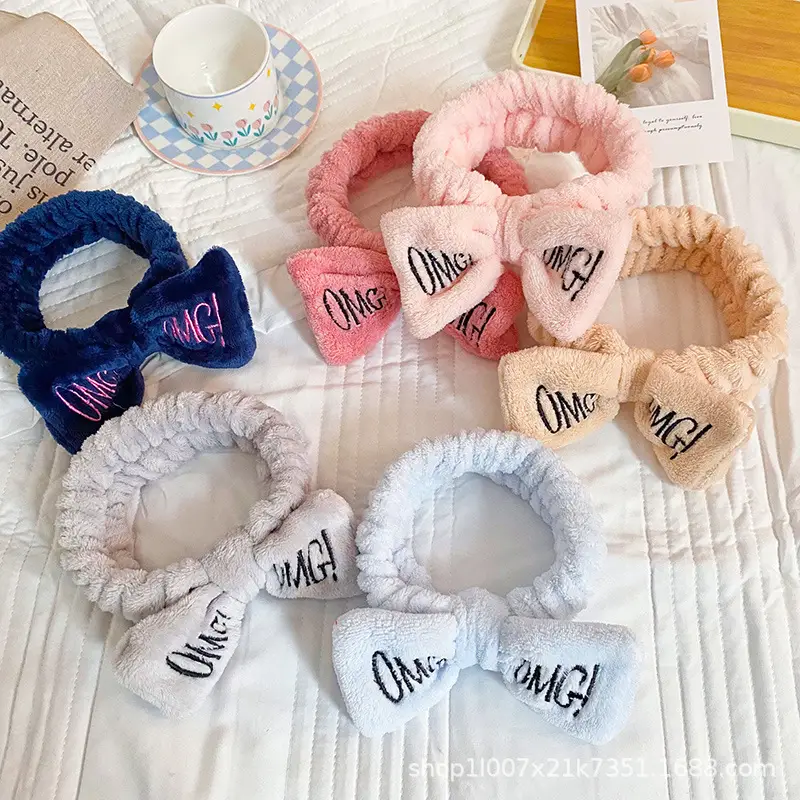 Pink Embroidered Bow Headband for Women - Image 17