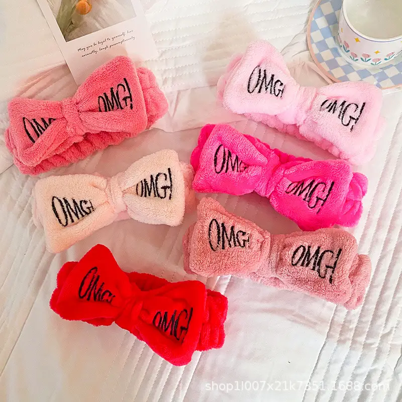 Pink Embroidered Bow Headband for Women - Image 18
