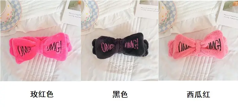 Pink Embroidered Bow Headband for Women — feature 17