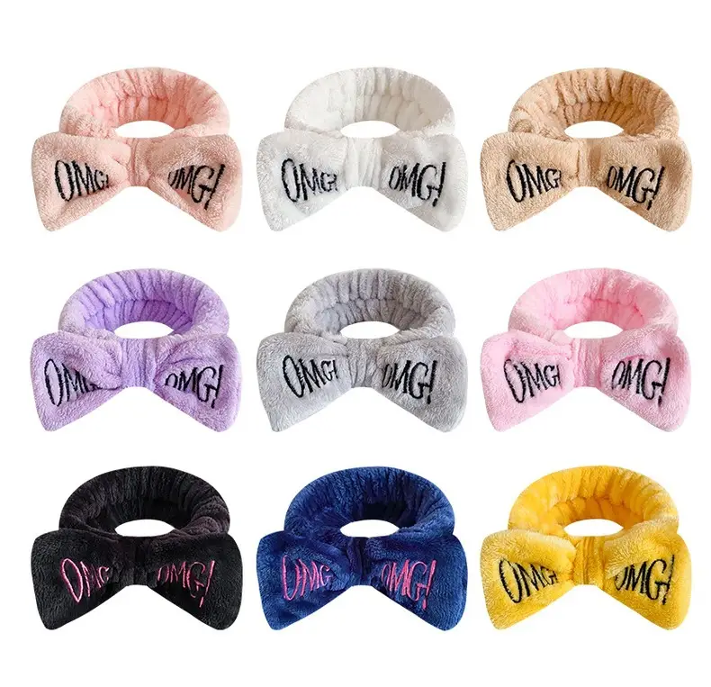 Pink Embroidered Bow Headband for Women — feature 6