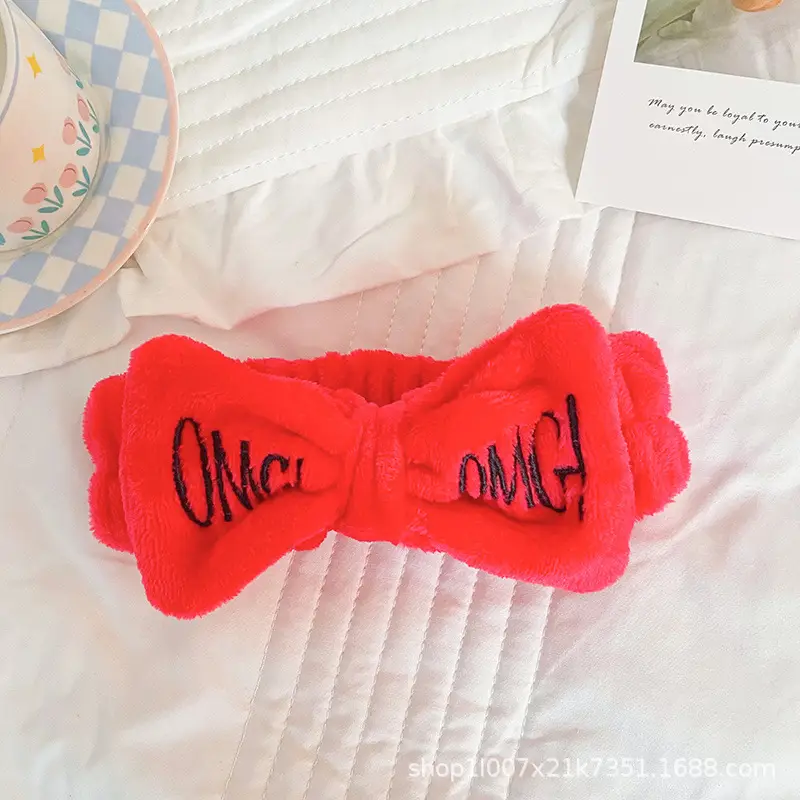 Pink Embroidered Bow Headband for Women - Image 6
