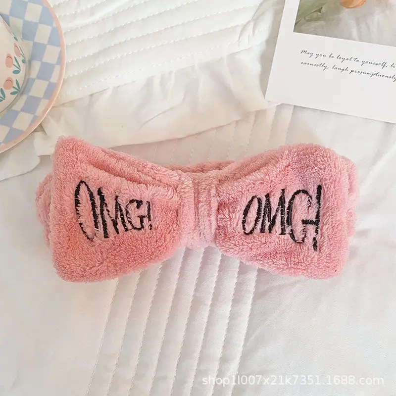 Pink Embroidered Bow Headband for Women - Image 7