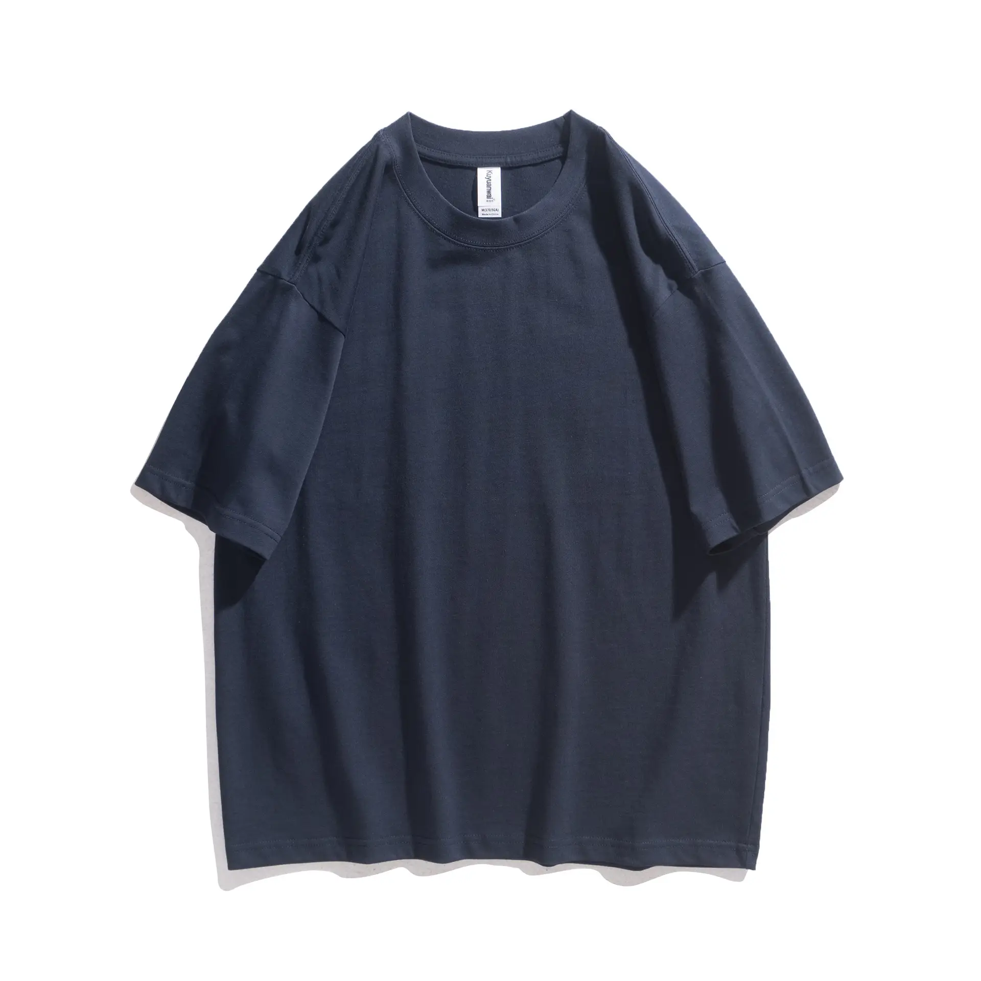 Black Cotton T-Shirt Ag Large Off-Shoulder Casual Wear